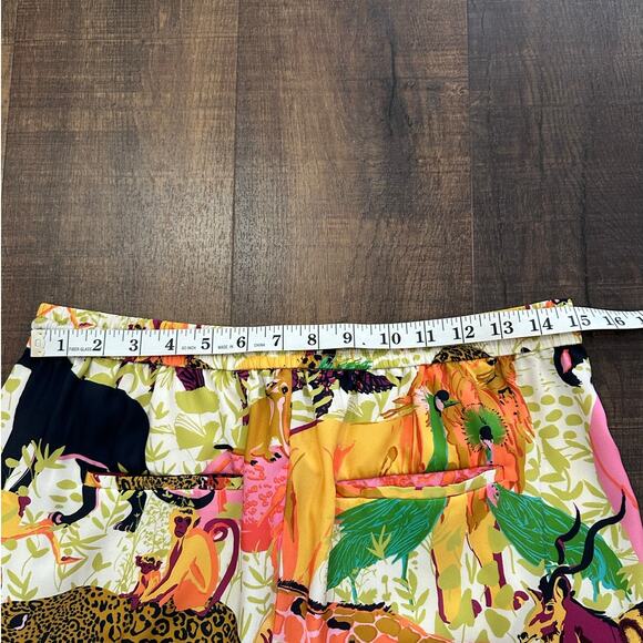 J.Crew Drapey Ratti Safari Print Wide Leg Pants Women’s Size 8 - Picture 8 of 9